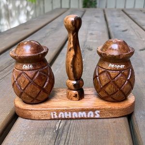 Vintage Wooden Salt & Pepper Shakers